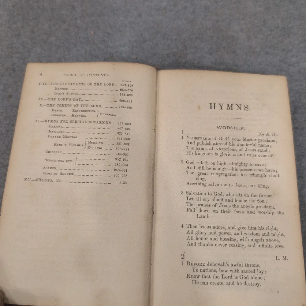 The Presbyterian Hymnal 1874 Philadelphia Presbyterian Board of Publication Book - Picture 4 of 6